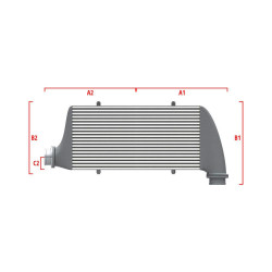 Performance intercooler Wagner na míru 550mm x 400mm x 100mm