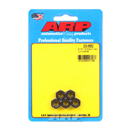 Pevnostní šrouby 5/16 "- 18 černé hex sada matic" (5ks) | race-shop.cz