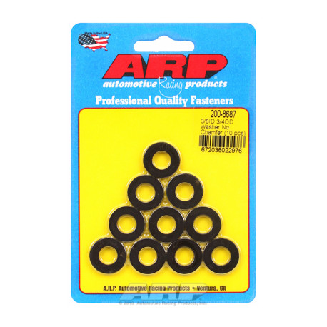 Pevnostní šrouby 3/8 ID 3/4 "OD .120" TH černé podložky "(10ks) | race-shop.cz