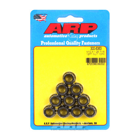 Pevnostní šrouby ARP M10 x 1.25 12pt sada matic (10ks) | race-shop.cz