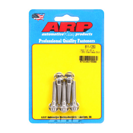 Pevnostní šrouby 1/4 "- 20 x 1.250 12pt SS šrouby" (5ks) | race-shop.cz