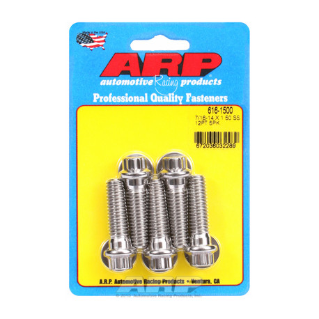 Pevnostní šrouby 7/16 "- 14 X 1.500 12pt SS šrouby" (5ks) | race-shop.cz