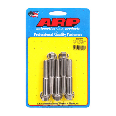 Pevnostní šrouby 7/16 "- 14 X 2.500 hex SS šrouby" (5ks) | race-shop.cz