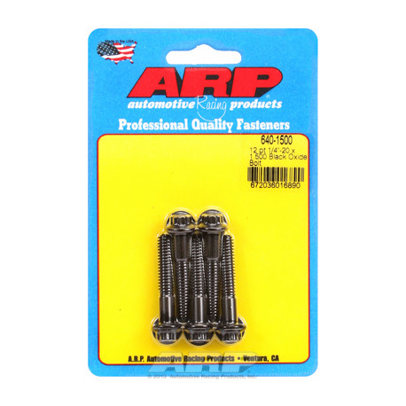 Pevnostní šrouby 1/4 "- 20 x 1.500 12pt černý oxid šrouby" (5ks) | race-shop.cz
