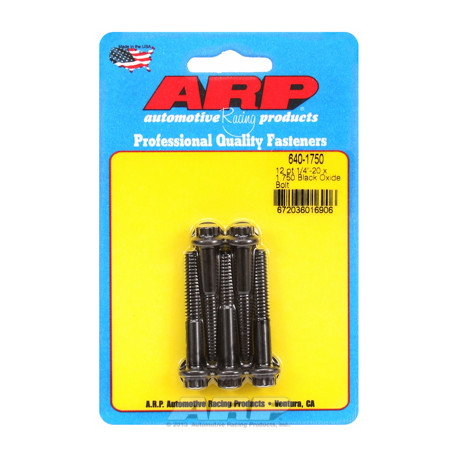 Pevnostní šrouby 1/4 "- 20 x 1.750 12pt černý oxid šrouby" (5ks) | race-shop.cz