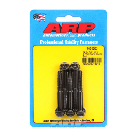 Pevnostní šrouby 1/4 "- 20 x 2.000 12pt černý oxid šrouby" (5ks) | race-shop.cz