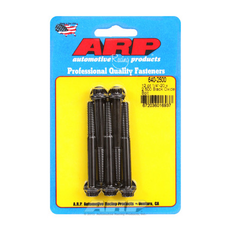 Pevnostní šrouby 1/4 "- 20 x 2.500 12pt černý oxid šrouby" (5ks) | race-shop.cz