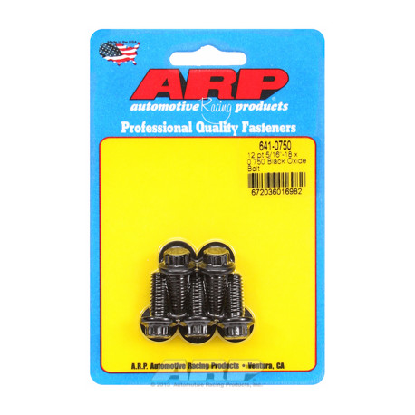 Pevnostní šrouby 5/16 "- 18 x 0.750 12pt černý oxid šrouby" (5ks) | race-shop.cz