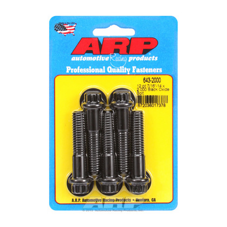 Pevnostní šrouby 7/16 "- 14 x 2.000 12pt černý oxid šrouby" (5ks) | race-shop.cz