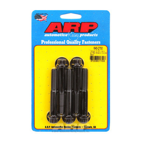 Pevnostní šrouby 7/16 "- 14 x 2.750 12pt černý oxid šrouby" (5ks) | race-shop.cz