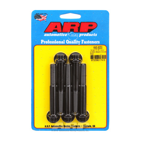 Pevnostní šrouby 7/16 "- 14 x 3.000 12pt černý oxid šrouby" (5ks) | race-shop.cz