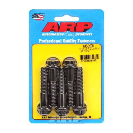 Pevnostní šrouby 7/16 "- 14 X 2.000 12pt 1/2 černý oxid šrouby" 5ks | race-shop.cz