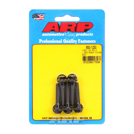 Pevnostní šrouby 1/4 "- 20 X 1.250 hex černý oxid šrouby" (5ks) | race-shop.cz