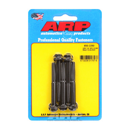 Pevnostní šrouby 1/4 "- 20 X 2.250 hex černý oxid šrouby" (5ks) | race-shop.cz