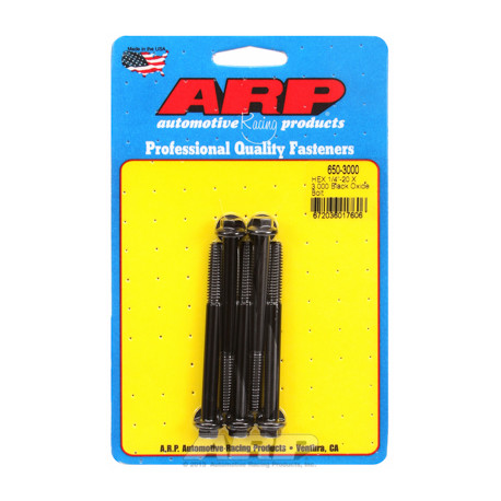 Pevnostní šrouby 1/4 "- 20 X 3.000 hex černý oxid šrouby" (5ks) | race-shop.cz