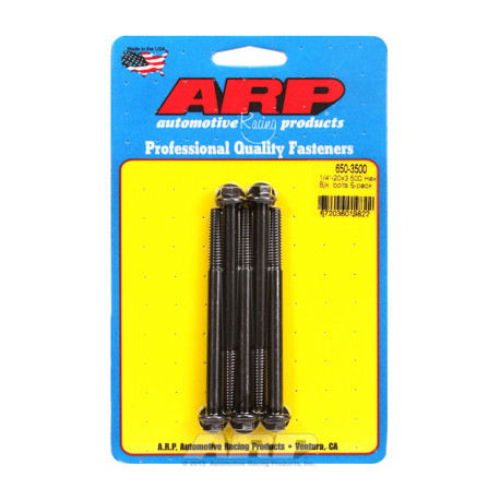 Pevnostní šrouby 1/4 "- 20 X 3.500 hex černý oxid šrouby" (5ks) | race-shop.cz