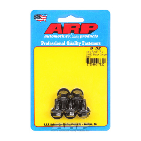 Pevnostní šrouby 5/16 "- 18 X 0.560 hex černý oxid šrouby" (5ks) | race-shop.cz