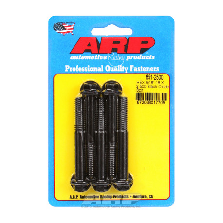 Pevnostní šrouby ARP ARP "5/16" "- 18 X 2.500 hex černý oxid šrouby (5ks) | race-shop.cz
