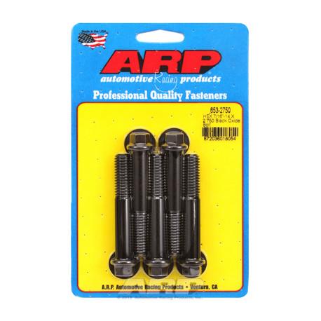 Pevnostní šrouby 7/16 "- 14 X 2.750 hex černý oxid šrouby" (5ks) | race-shop.cz