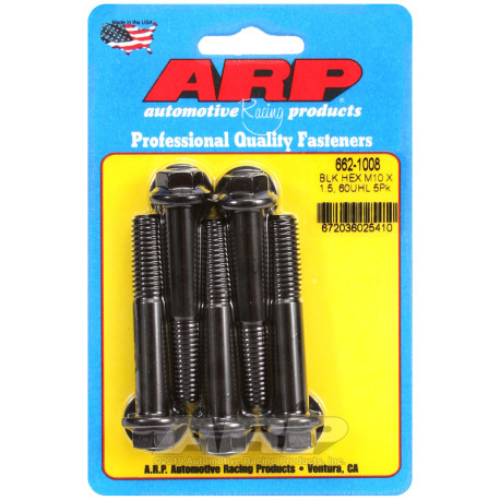 Pevnostní šrouby ARP šrouby (šestihranná hlava, černé), M10×1.50 × 60 mm, 5 ks | race-shop.cz