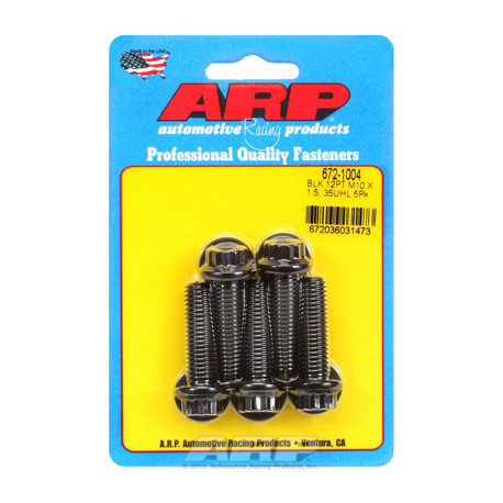 Pevnostní šrouby ARP M10 x 1.50 x 35 12pt černý oxid šrouby (5ks) | race-shop.cz