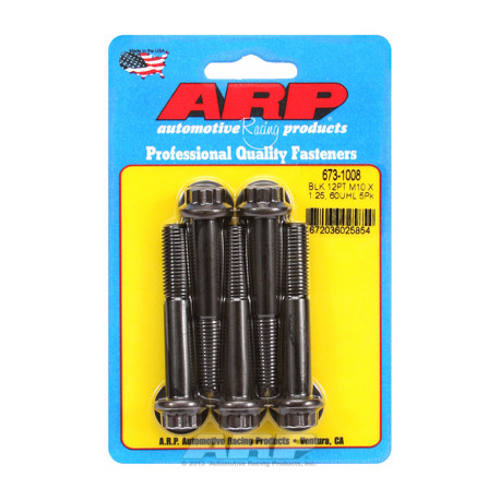 Pevnostní šrouby ARP M10 x 1.25 x 60 12pt černý oxid šrouby (5ks) | race-shop.cz