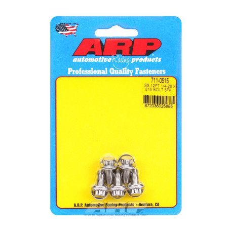 Pevnostní šrouby 1/4 "- 28 x .515 12pt SS šrouby" (5ks) | race-shop.cz