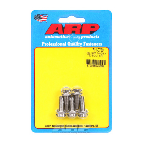 Pevnostní šrouby 1/4 "- 28 x .750 12pt SS šrouby" (5ks) | race-shop.cz