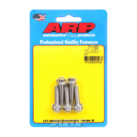 Pevnostní šrouby 1/4 "- 28 x 1.000 12pt SS šrouby" (5ks) | race-shop.cz