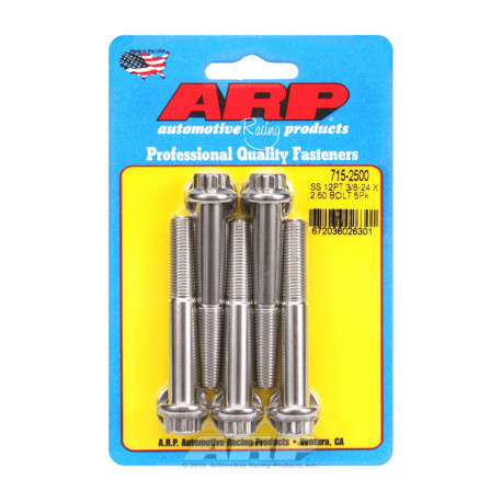 Pevnostní šrouby 3/8 "- 24 x 2.500 12pt 7/16 SS šrouby" (5ks) | race-shop.cz