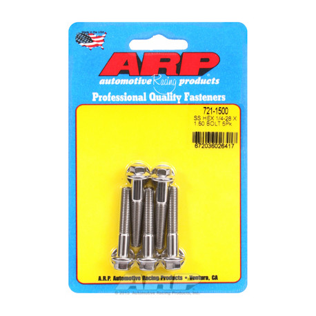 Pevnostní šrouby 1/4 "- 28 x 1.500 hex SS šrouby" (5ks) | race-shop.cz