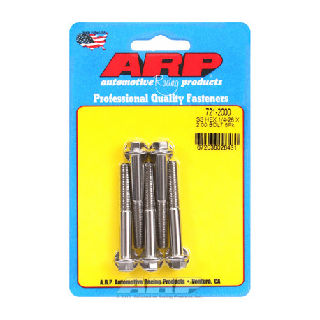 Pevnostní šrouby 1/4 "- 28 x 2.000 hex SS šrouby" (5ks) | race-shop.cz