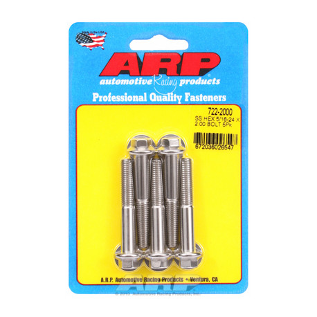 Pevnostní šrouby 5/16 "- 24 x 2.000 hex SS šrouby" (5ks) | race-shop.cz