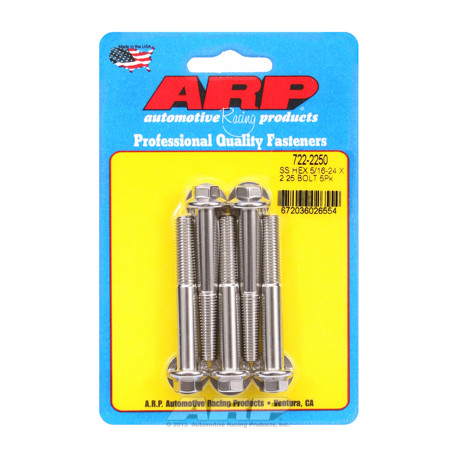 Pevnostní šrouby 5/16 "- 24 x 2.250 hex SS šrouby" (5ks) | race-shop.cz