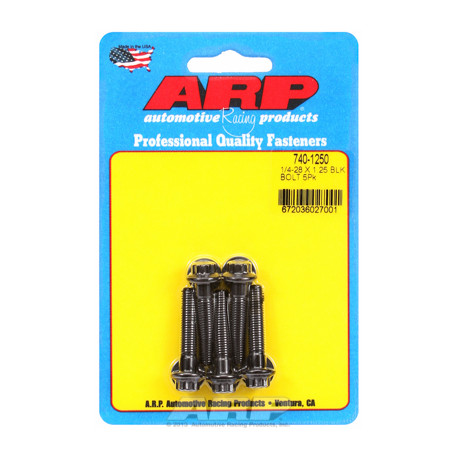 Pevnostní šrouby 1/4 "- 28 x 1.250 12pt černý oxid šrouby" (5ks) | race-shop.cz