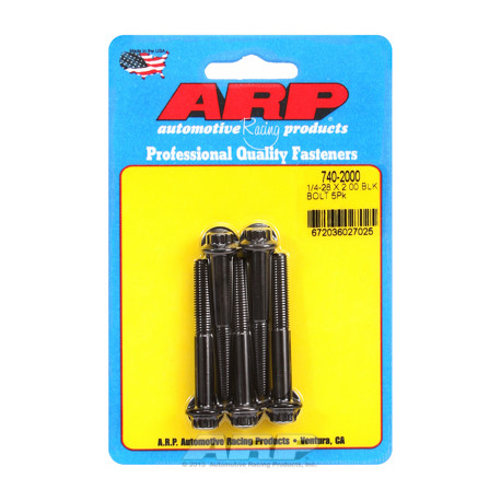 Pevnostní šrouby 1/4 "- 28 x 2.000 12pt černý oxid šrouby" (5ks) | race-shop.cz