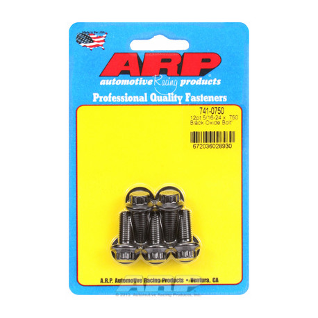 Pevnostní šrouby 5/16 "- 24 x .750 12pt černý oxid šrouby" (5ks) | race-shop.cz