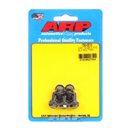 Pevnostní šrouby 1/4 "- 28 x .515 hex černý oxid šrouby" (5ks) | race-shop.cz