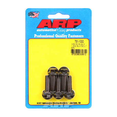 Pevnostní šrouby 5/16 "- 24 x 1.000 hex černý oxid šrouby" (5ks) | race-shop.cz