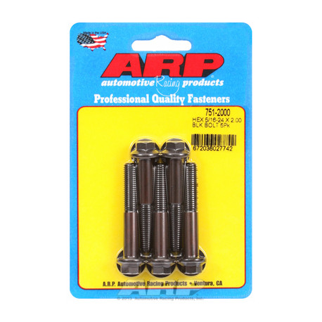 Pevnostní šrouby 5/16 "- 24 x 2.000 hex černý oxid šrouby" (5ks) | race-shop.cz