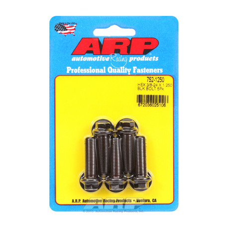 Pevnostní šrouby 3/8 "- 24 x 1.250 hex černý oxid šrouby" (5ks) | race-shop.cz