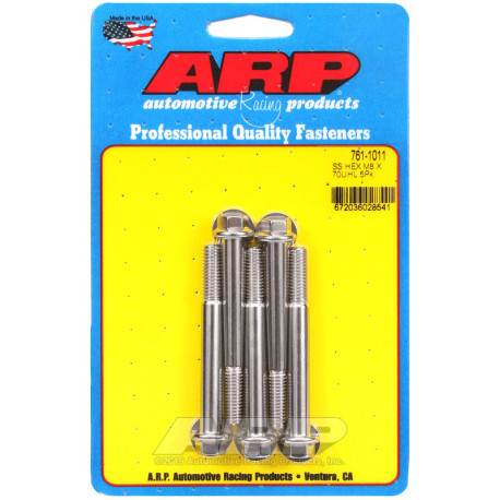 Pevnostní šrouby ARP šrouby (nerez, šestihranná hlava), M8×1.25 × 70 mm, 5 ks | race-shop.cz
