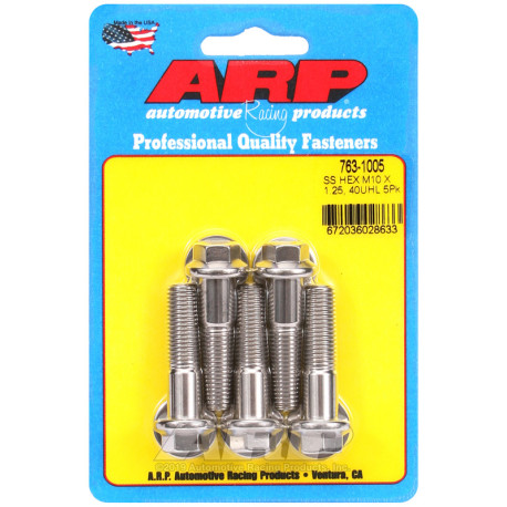 Pevnostní šrouby ARP šrouby (nerez, šestihranná hlava), M10×1.25 × 40 mm, 5 ks | race-shop.cz