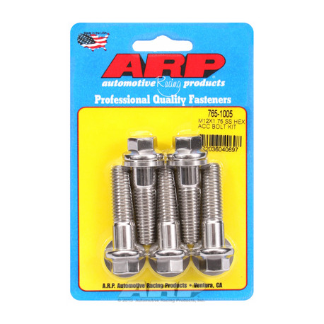 Pevnostní šrouby ARP sada šroubů M12 x 1.75 x 45 SS Hex | race-shop.cz