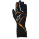 Rukavice Dětské kartingové rukavice Alpinestars Tech-1 K Race (vnitřní šití), černá/oranžová | race-shop.cz