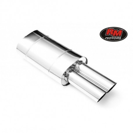Dvojitá koncovka Nerezový koncový tlmič 63mm RM | race-shop.cz