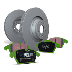 Přední sada EBC PD01KF1422 - Brzdové kotouče Premium OE + brzdové destičky Greenstuff
