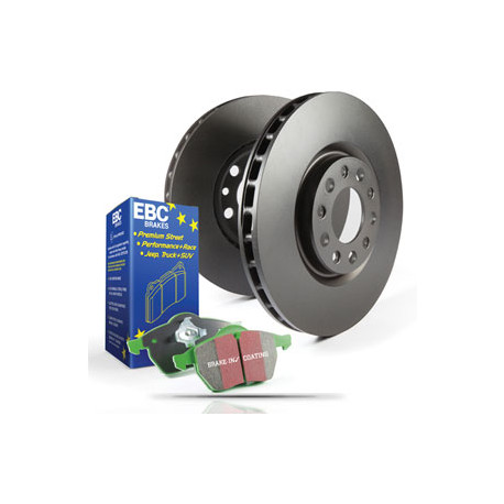 Brzdy EBC Přední sada EBC PD01KF1537 - Brzdové kotúče Premium OE + brzdové dosky Greenstuff | race-shop.cz