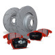Brzdy EBC Přední sada EBC PD07KF050 - Brzdové kotouče Ultimax Grooved + brzdové destičky Redstuff Ceramic | race-shop.cz
