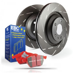 Přední sada EBC PD07KF067 - Brzdové kotúče Ultimax Grooved + brzdové dosky Redstuff Ceramic